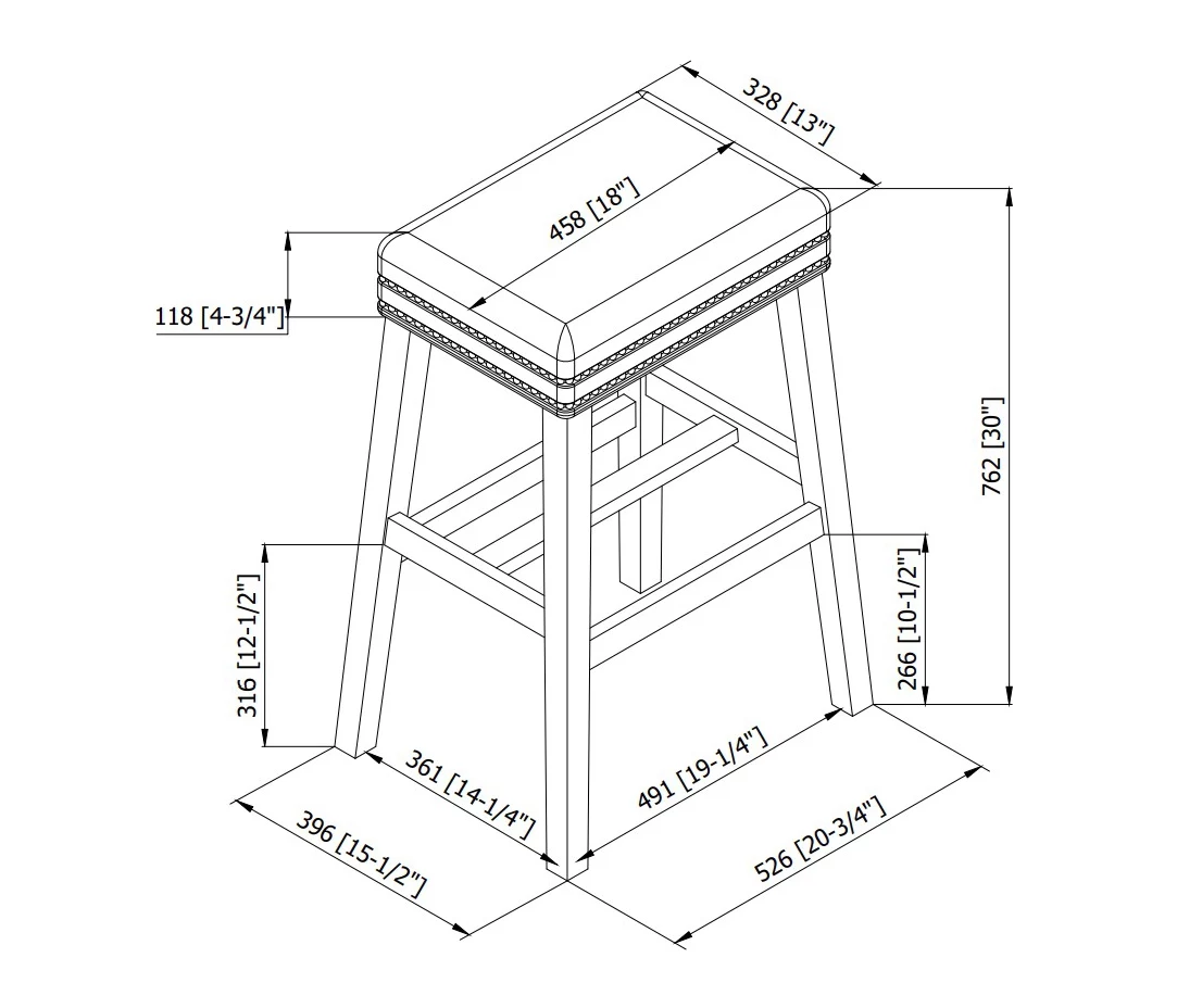 Baldwin White & Black Cow Print Nailhead Bar Stool 5 Baldwin White & Black Cow Print Nailhead Bar Stool - Image 5