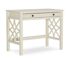 Brynn Antique White Geometric Writing Desk