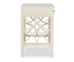 Brynn Antique White Geometric Writing Desk -Deco Haven Shop 810543367 5