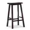 Maury 29" Dark Brown Wooden Saddle Stool