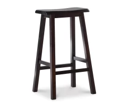 Maury 29" Dark Brown Wooden Saddle Stool