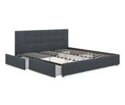 Atwater Living DHP Ryder Linen Upholstered Bed With Storage -Deco Haven Shop 810543641 3