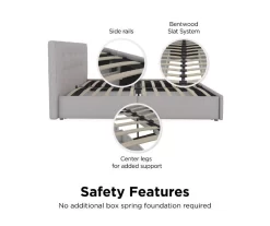 Atwater Living DHP Ryder Linen Upholstered Bed With Storage -Deco Haven Shop 810543649 2