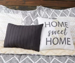 Real Living Andover Black & Tan Geometric Bed-in-a-Bag 10-Piece Bedding Set -Deco Haven Shop 810545274 810545273 2