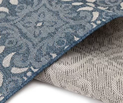 Broyhill Sandpointe Cobalt & Ecru Damask Outdoor Area Rug -Deco Haven Shop 810546507 810546506 810546505 810546504 810546503 5