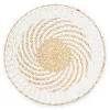 White Round Woven Swirl Wall Decor