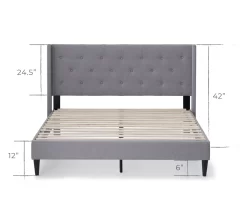 Brookside Isabelle Upholstered Wingback Bed -Deco Haven Shop 810547604 810547608 810547627 810547612 3