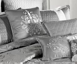 Platinum Damask Kacee Comforter Set 21 Platinum Damask Kacee Comforter Set -Deco Haven Shop 810547741 3