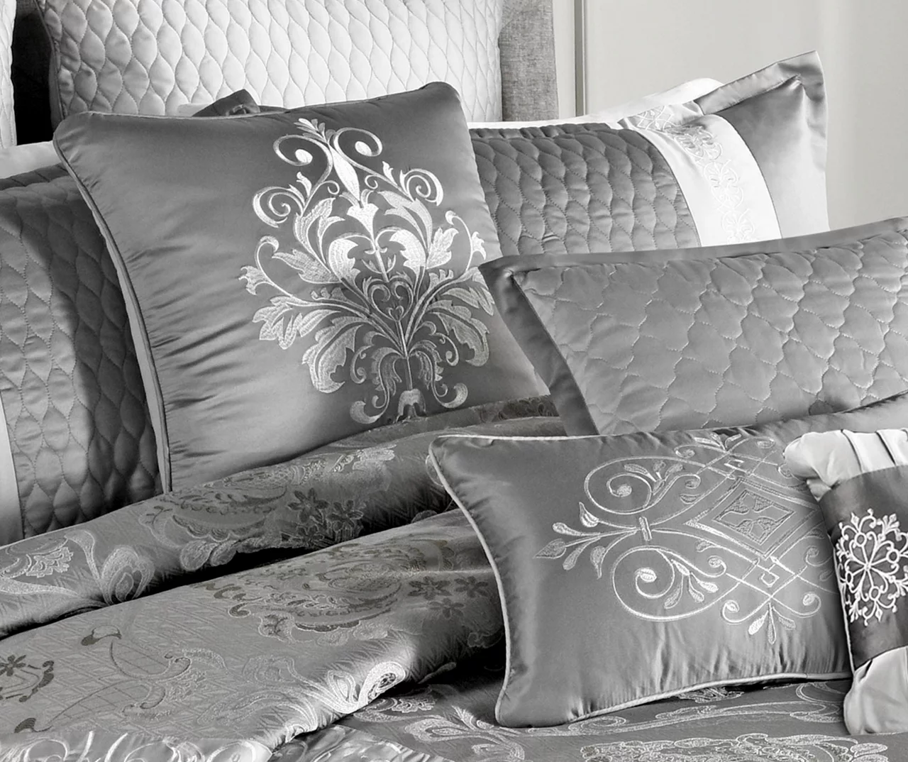 Platinum Damask Kacee Comforter Set 10 Platinum Damask Kacee Comforter Set - Image 10