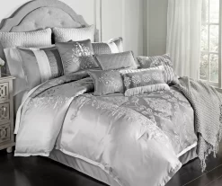 Platinum Damask Kacee Comforter Set