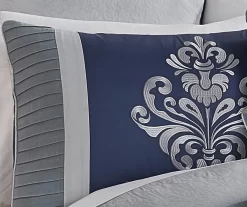 Blue & Gray Damask Clanton Comforter Set -Deco Haven Shop 810547757 2