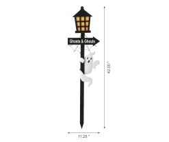 "Ghosts & Ghouls" Street Lamp & Ghost LED Yard Stake -Deco Haven Shop 810547811 6