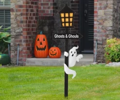 "Ghosts & Ghouls" Street Lamp & Ghost LED Yard Stake -Deco Haven Shop 810547811 7