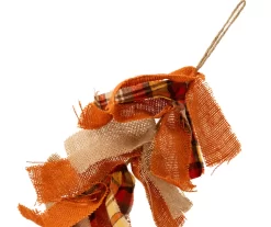 6' Burlap & Plaid Fabric Tie Garland -Deco Haven Shop 810547817 4