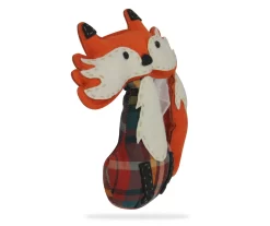 Northlight Plaid Sitting Fox Plush Tabletop Decor -Deco Haven Shop 810548124 1