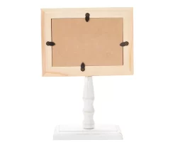 Whitewash Pedestal Picture Frame, (4" X 6") -Deco Haven Shop 810548574 2