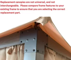 Eagle Brooke/Ashford/Asheville Beige Replacement Canopy -Deco Haven Shop 810549210 3