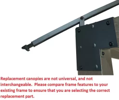 Eagle Brooke/Ashford/Asheville Beige Replacement Canopy -Deco Haven Shop 810549210 4