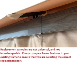 Eagle Brooke/Ashford/Asheville Beige Replacement Canopy -Deco Haven Shop 810549210 5