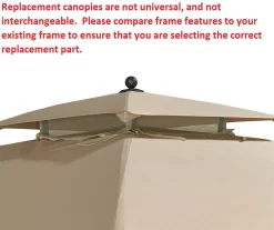 Eagle Brooke/Ashford/Asheville Beige Replacement Canopy -Deco Haven Shop 810549210 6