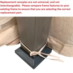 Eagle Brooke/Ashford/Asheville Beige Replacement Canopy -Deco Haven Shop 810549210 81