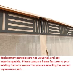 Westbrook Gazebo Palm Leaves Replacement Canopy -Deco Haven Shop 810549283 41