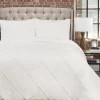 White Diamond Lattice Pom-Pom Comforter Set