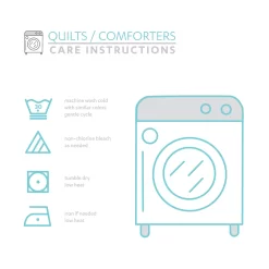 Turquoise & Pink Elephant Geometric Stripe Full/Queen 5-Piece Comforter Set -Deco Haven Shop 810552910 4