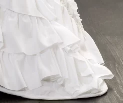 Kemmy White Ruffle Twin 2-Piece Quilt Set -Deco Haven Shop 810553407 3