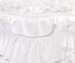 Kemmy White Ruffle Twin 2-Piece Quilt Set -Deco Haven Shop 810553407 41