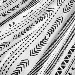Hygge White & Black Geometric Stripe Tassel-Fringe Throw, (50" X 60") -Deco Haven Shop 810553555 11
