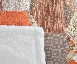 Briley Geometric Hexagon Quilted Sherpa Throw -Deco Haven Shop 810553561 2