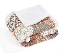 Briley Geometric Hexagon Quilted Sherpa Throw -Deco Haven Shop 810553561 3