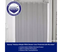 Gray Medium-Weight Microban PEVA Shower Liner -Deco Haven Shop 810553972 A8 2