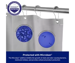 Gray Medium-Weight Microban PEVA Shower Liner -Deco Haven Shop 810553972 A8 3