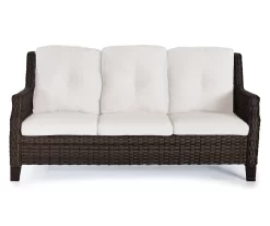 Real Living Rockbridge All-Weather Wicker Cushioned Patio Sofa & Ottoman Set -Deco Haven Shop 810555287 3