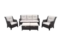 Real Living Rockbridge All-Weather Wicker Cushioned Patio Sofa & Ottoman Set -Deco Haven Shop 810555287 810555288