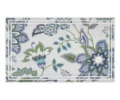 Gray & Blue Florabella Doormat, (18" X 30")