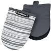 Cuisinart Castlerock Gray & White Dashed Stripe Mini Oven Mitt, 2-Pack
