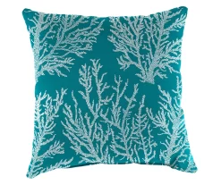 16" Sea Coral Turquoise Outdoor Throw Pillows, 2-Pack 16 16" Sea Coral Turquoise Outdoor Throw Pillows, 2-Pack -Deco Haven Shop 810560526 5