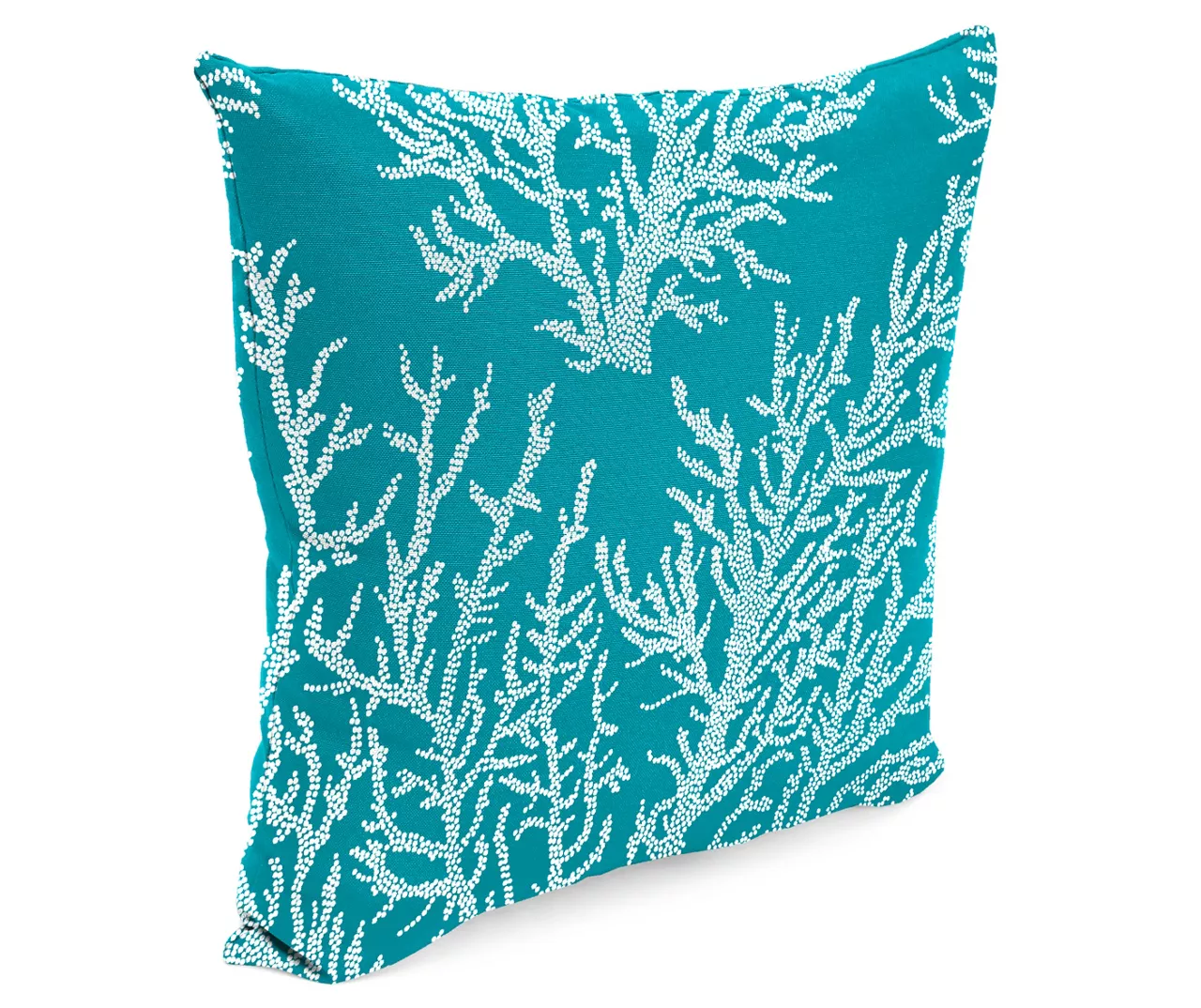 16" Sea Coral Turquoise Outdoor Throw Pillows, 2-Pack 6 16" Sea Coral Turquoise Outdoor Throw Pillows, 2-Pack - Image 6