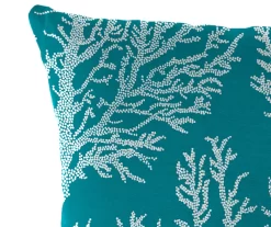 16" Sea Coral Turquoise Outdoor Throw Pillows, 2-Pack 19 16" Sea Coral Turquoise Outdoor Throw Pillows, 2-Pack -Deco Haven Shop 810560526 8