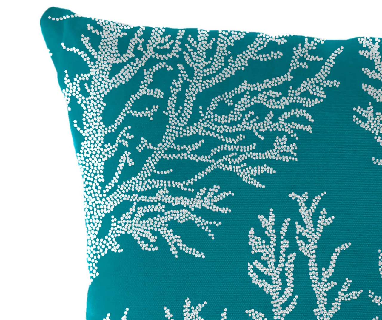 16" Sea Coral Turquoise Outdoor Throw Pillows, 2-Pack 8 16" Sea Coral Turquoise Outdoor Throw Pillows, 2-Pack - Image 8