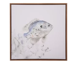 Blue & Brown Fish 1 Framed Canvas