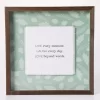 "Live Every Moment" Green Leaf Pattern Framed Wall Plaque
