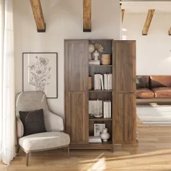 Seven Hills Columbia Walnut 2-Door Storage Cabinet -Deco Haven Shop 810563167 51