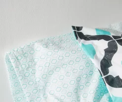 Blue & Black Arabesque Microfiber Queen 9-Piece Bed-in-a-Bag Set -Deco Haven Shop 810563446 810563445 810563444 810563443 4