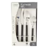Real Living Black Handle 16-Piece Flatware Set