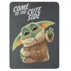 Raschel The Mandalorian "Cute Side" Charcoal Grogu Micro Throw, (46" X 60")