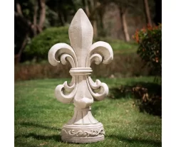 27.25" Fleur De Lis Garden Statuary -Deco Haven Shop 810566374 3